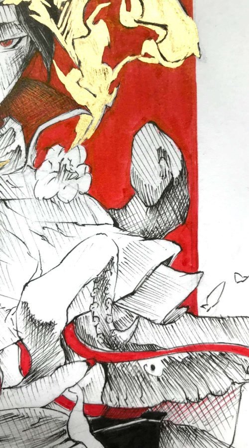 Ilustración de fantasía épica hecha por encargo