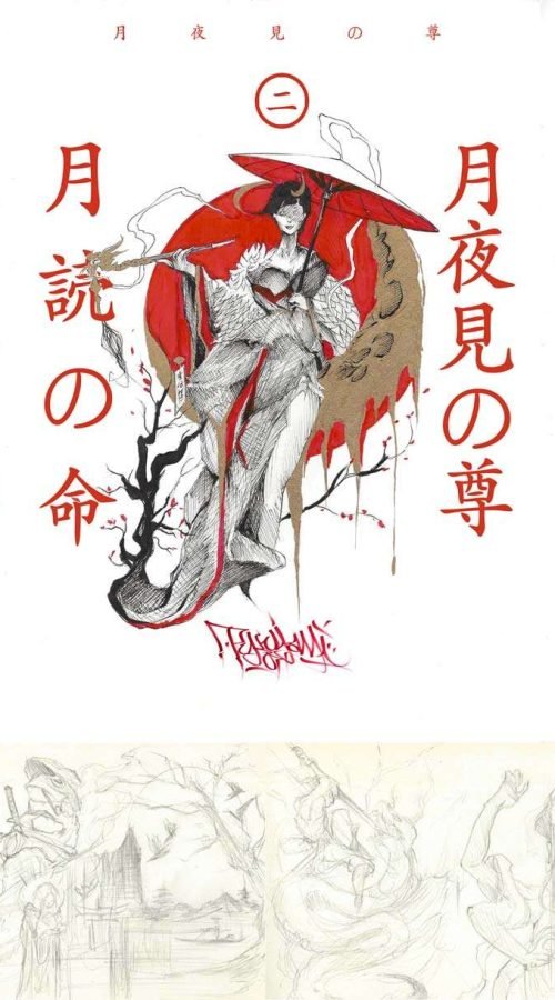 Ilustración de fantasía épica hecha por encargo