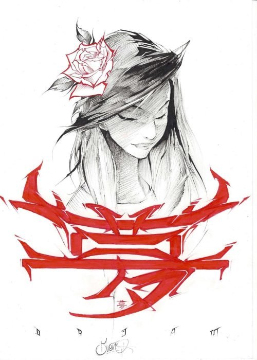 Ilustración de universo fantástico con estilo único