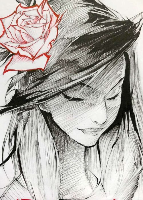 Ilustración de universo fantástico con estilo único