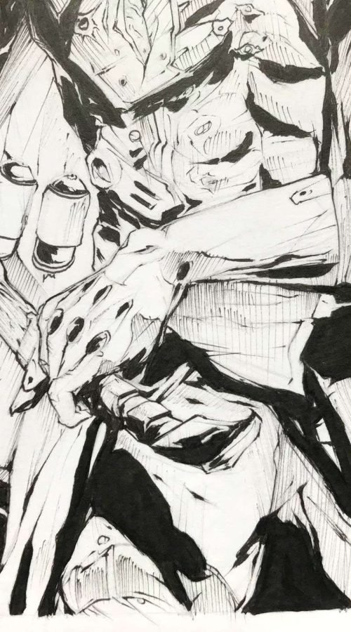 Diseño artístico estilo graffiti monocromo personalizado