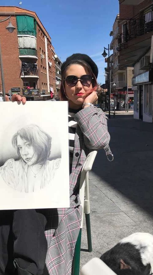 ilustracion retrato personalizado mujer asiatica