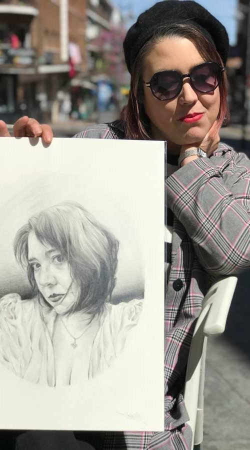 ilustracion retrato personalizado mujer asiatica