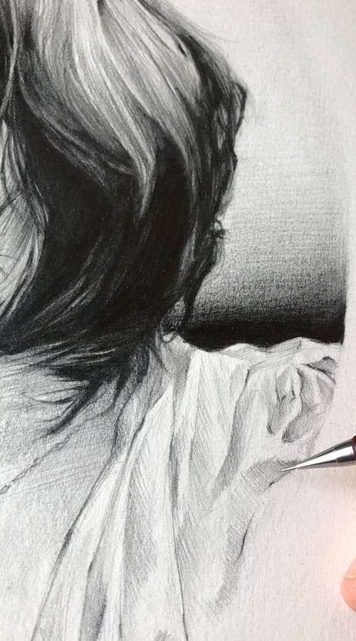 ilustracion retrato personalizado mujer asiatica