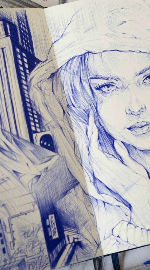 Retrato personalizado boligrafo