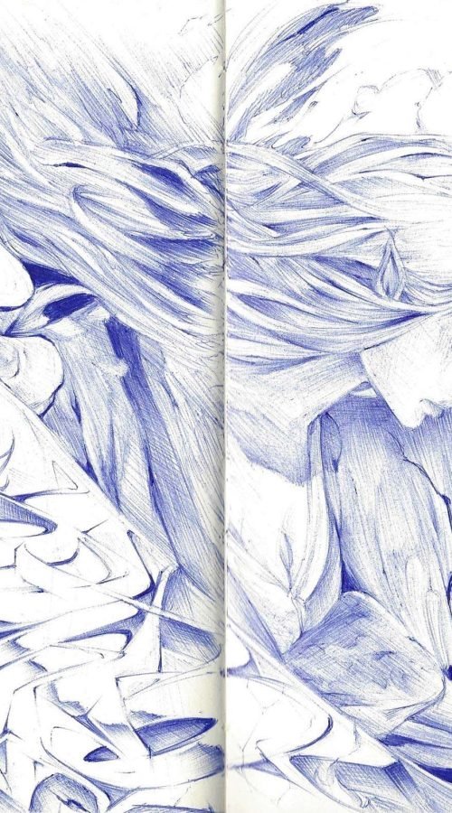 Retrato personalizado sobre cuaderno