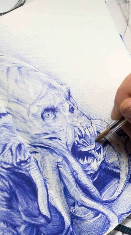 Retrato personalizado pulpo