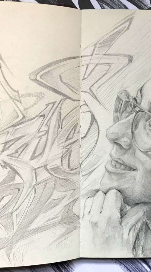 Dibujo personalizado a lápiz basado en fotografía