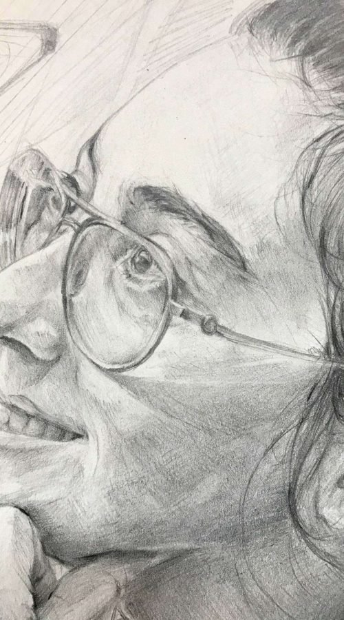 Dibujo personalizado a lápiz basado en fotografía