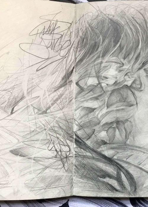 Retrato personalizado sobre cuaderno Moleskine