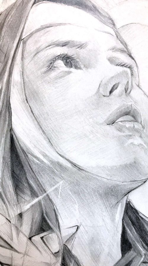 Retrato a lápiz personalizado para regalar