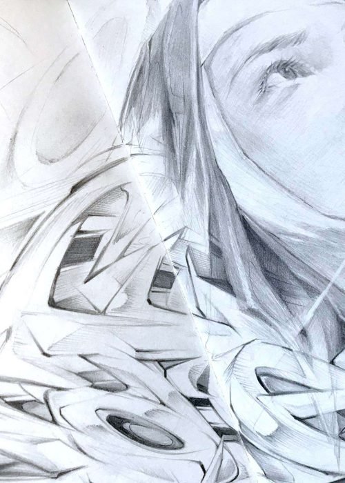 Retrato a lápiz personalizado para regalar