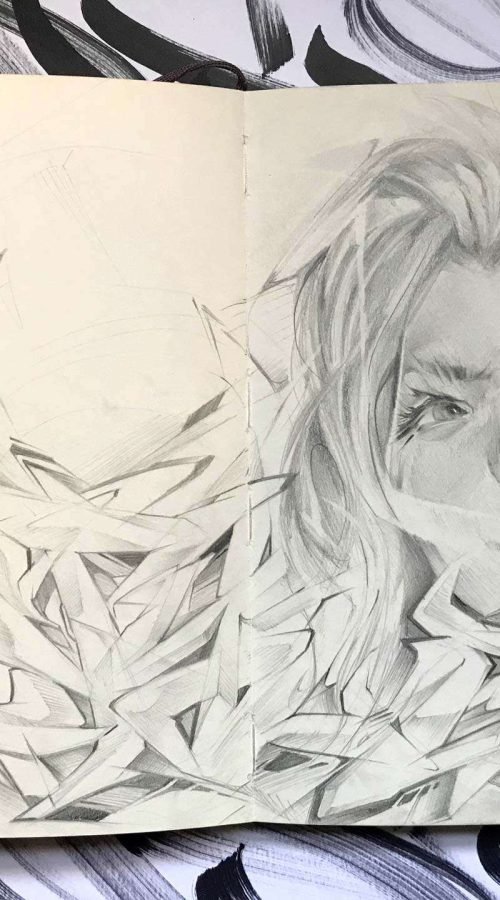 Retrato emocional a lápiz personalizado