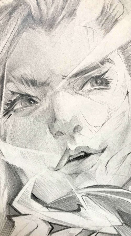 Retrato emocional a lápiz personalizado