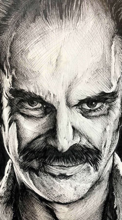 Ilustración de actor o personaje secundario personalizada