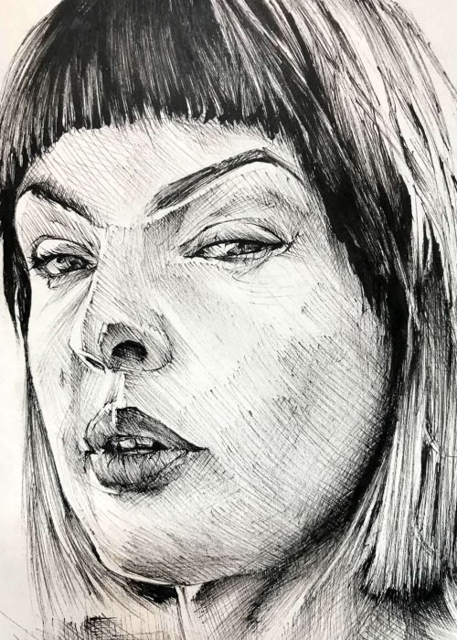 Ilustración de actor o personaje secundario personalizada