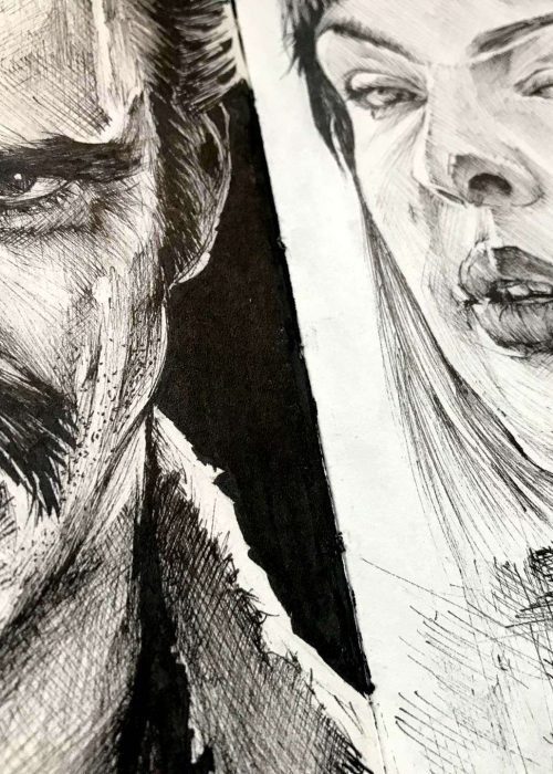 Ilustración de actor o personaje secundario personalizada