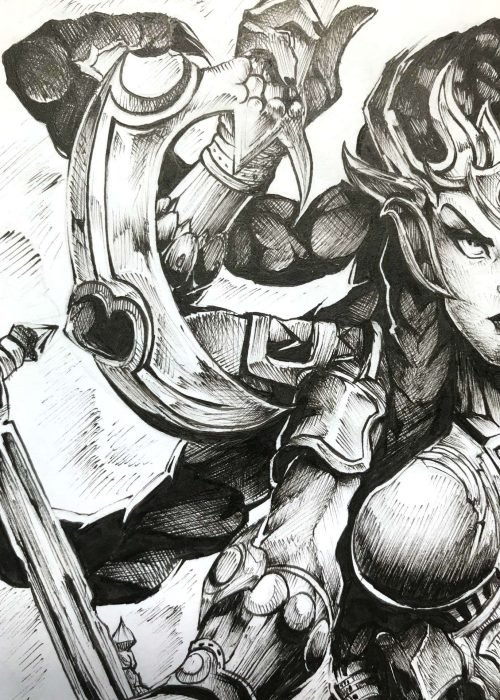 Ilustración estilo graffiti en blanco y negro hecha a medida