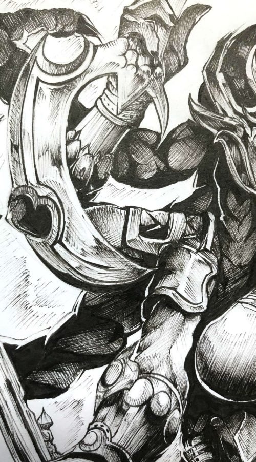 Ilustración estilo graffiti en blanco y negro hecha a medida