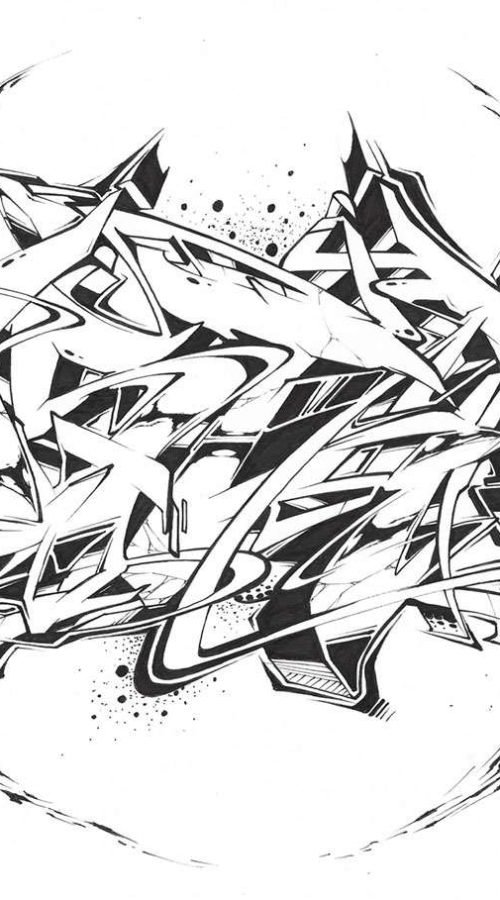 Letras graffiti con estilo urbano formando abecedario