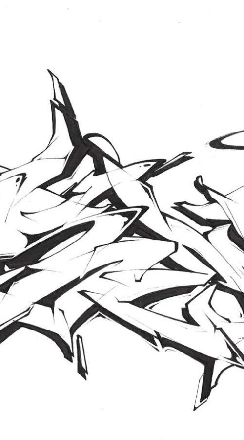 Letras graffiti con estilo urbano formando abecedario