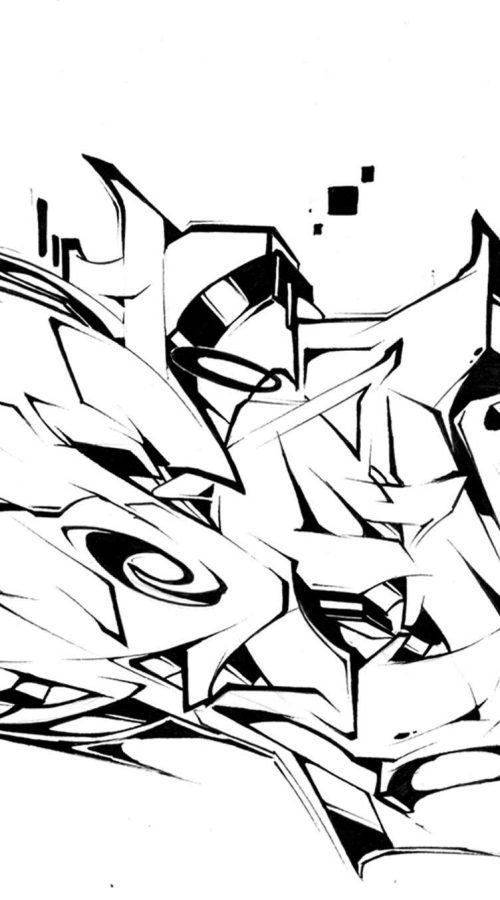 Letras graffiti con estilo urbano formando abecedario