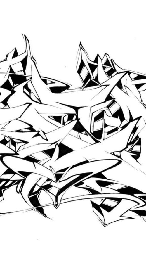 Letras graffiti con estilo urbano formando abecedario