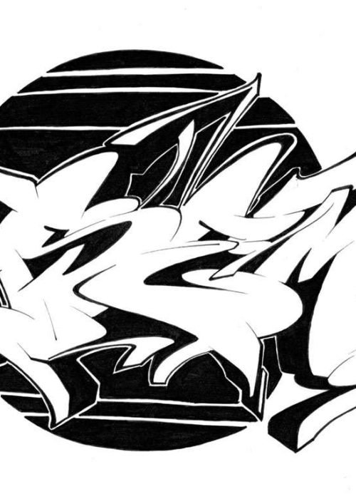 Letras graffiti con estilo urbano formando abecedario