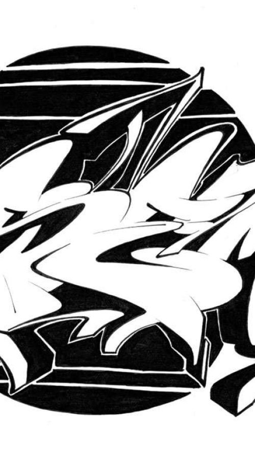 Letras graffiti con estilo urbano formando abecedario