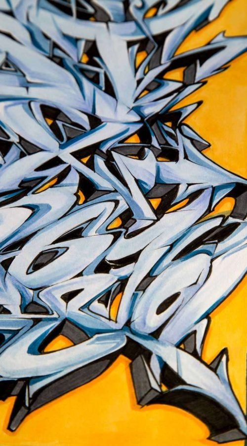 abecedario graffiti con diseño colorido