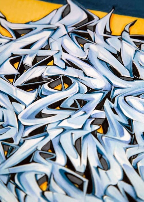 abecedario graffiti con diseño colorido