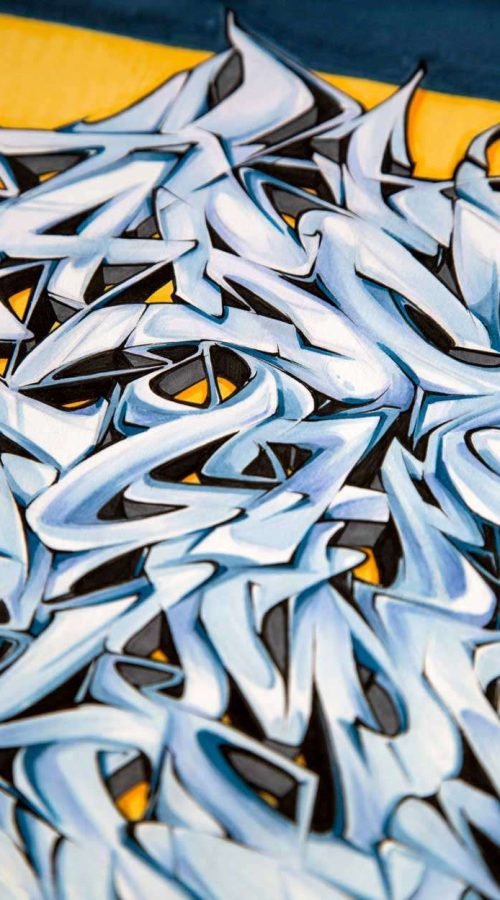 abecedario graffiti con diseño colorido