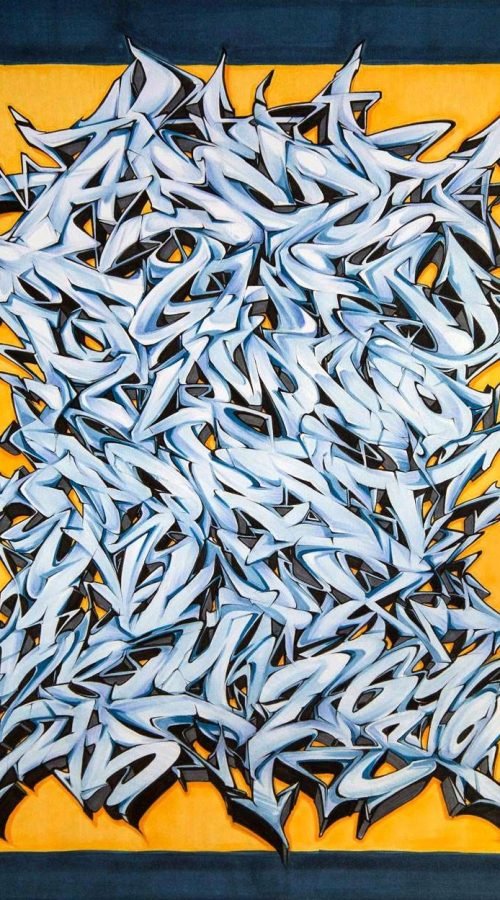 abecedario graffiti con diseño colorido