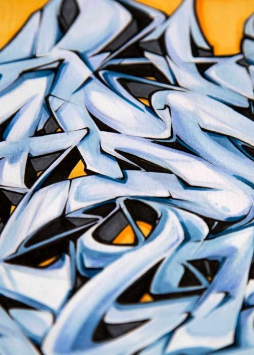 abecedario graffiti con diseño colorido