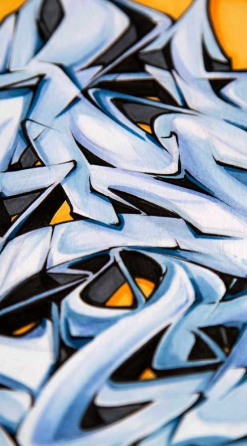 abecedario graffiti con diseño colorido