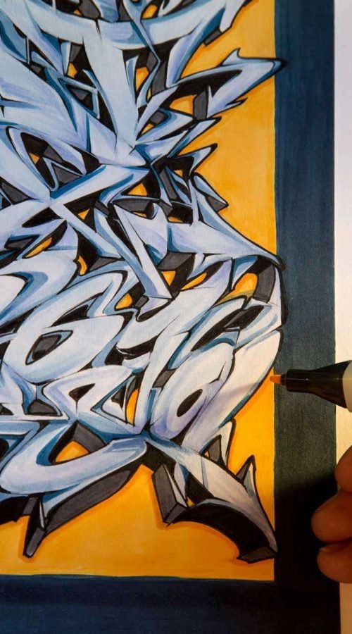 abecedario graffiti con diseño colorido