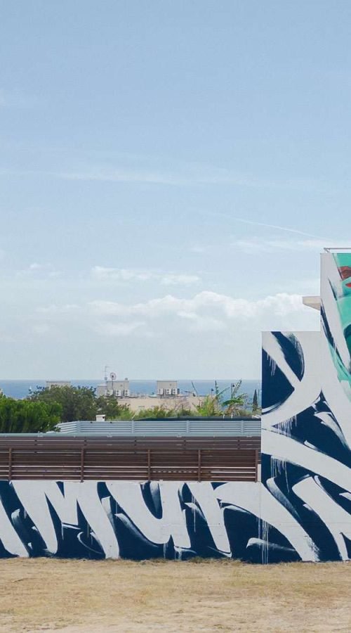 Graffiti de La Sirenita en fachada pública de L’Ametlla del Mar , Cataluña