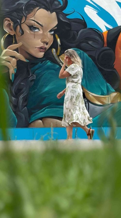 Mural graffiti de Yasmín (princesa de Disney)