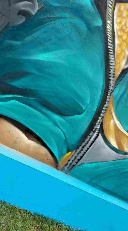 Mural graffiti de Yasmín (princesa de Disney)