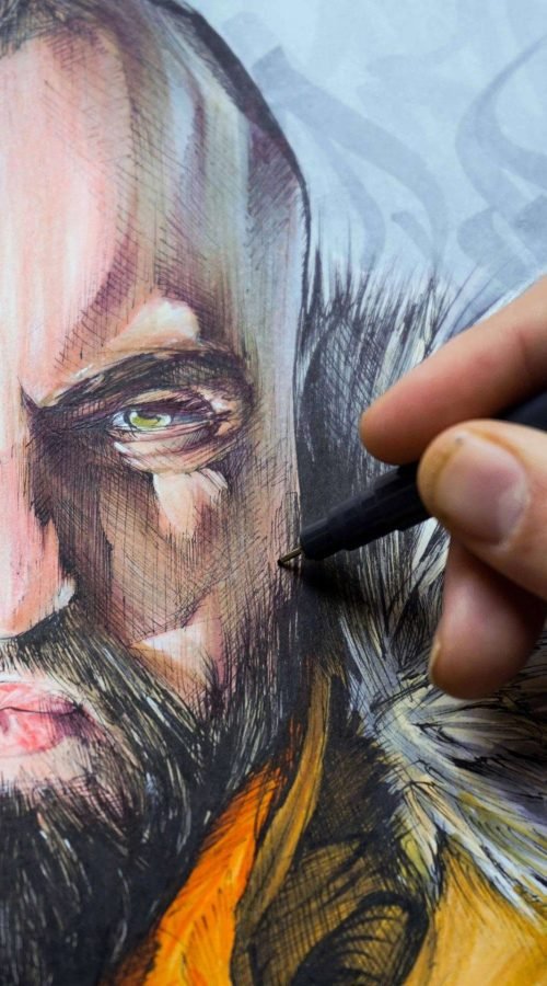 Retrato personalizado a color