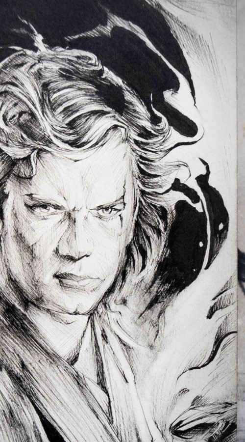 Ilustración personalizada de Darth Vader estilo Star Wars