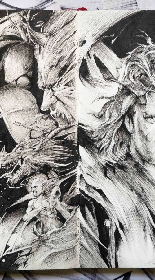 Ilustración personalizada de Darth Vader estilo Star Wars